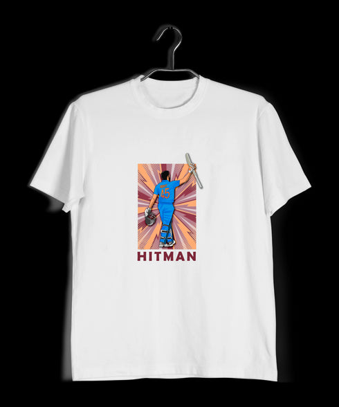 Rohit Sharma Hitman Blast Cricket     Mens TShirts